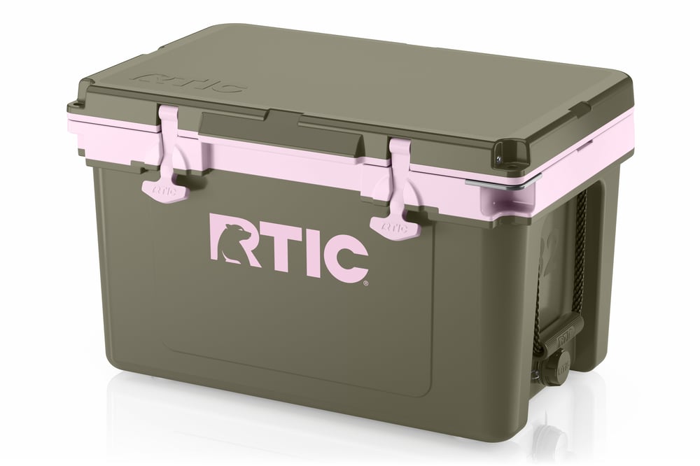 32 QT Ultra-Light Cooler Olive/Pale Pink