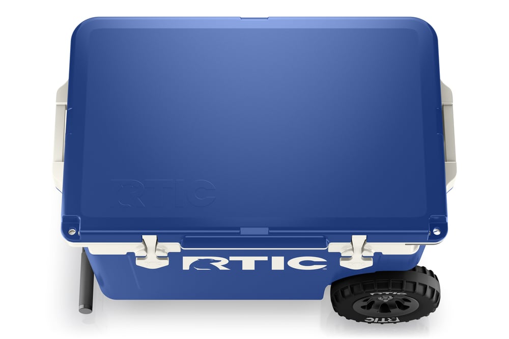 52 QT Ultra-Light Wheeled Cooler Cobalt & White - Image 5