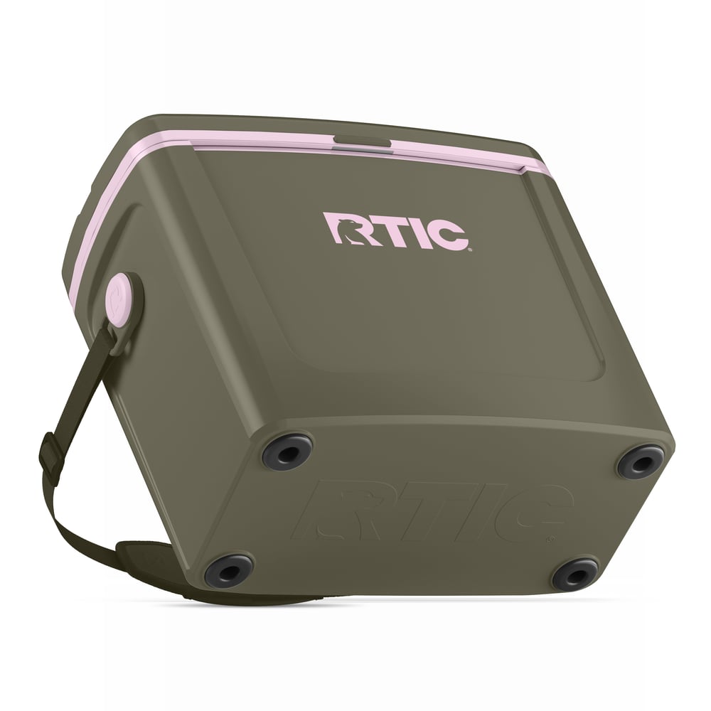 16 QT Road Trip Cooler Olive/Pale Pink - Image 6