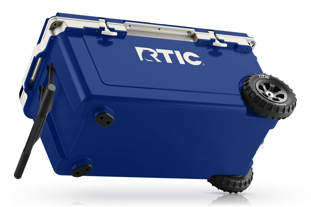 72 QT Ultra-Light Wheeled Cooler Cobalt & White - Image 6