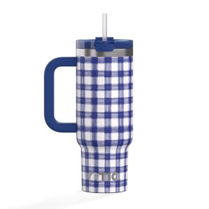 Road Trip Tumbler Cobalt Gingham