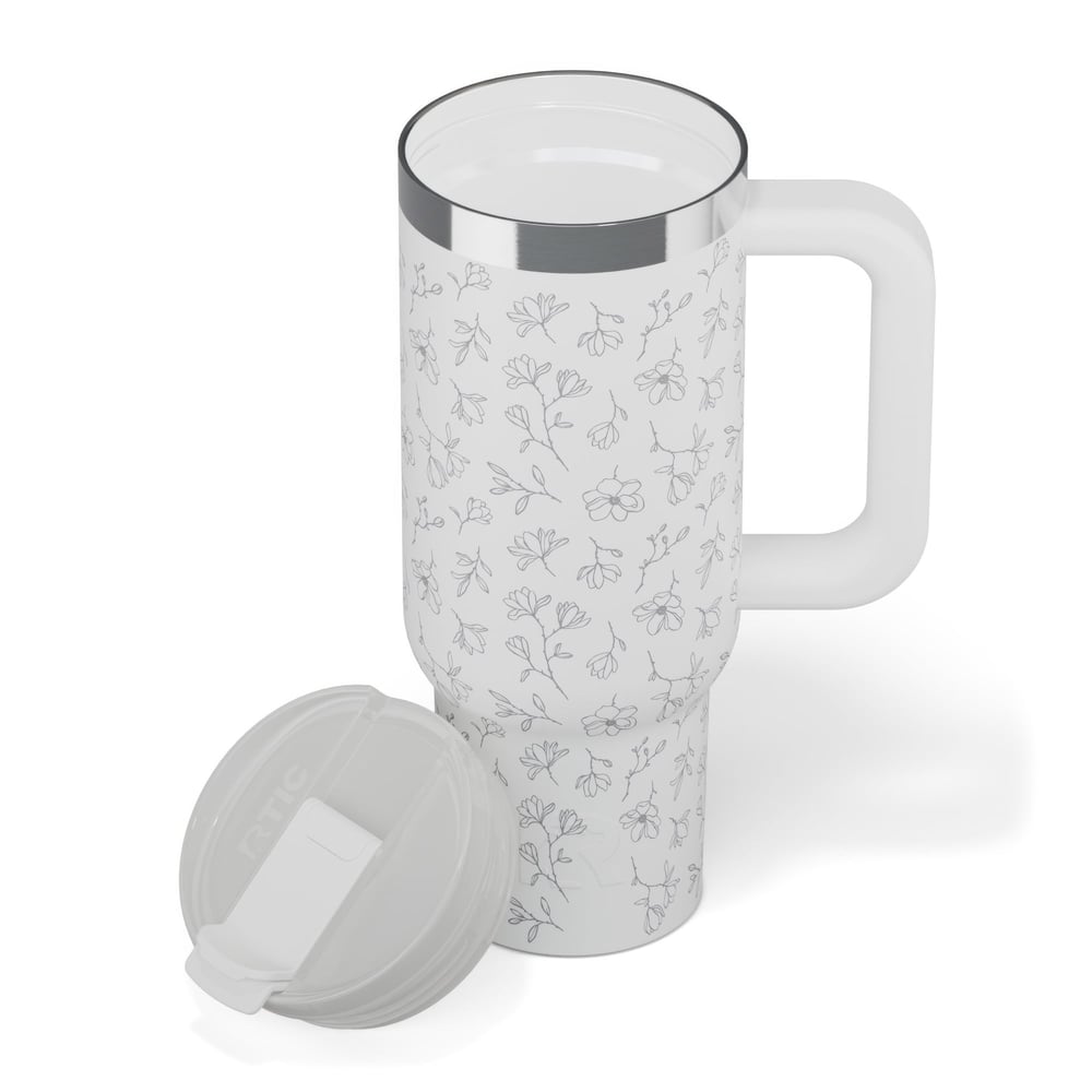 Road Trip Tumbler White Magnolias - Image 3