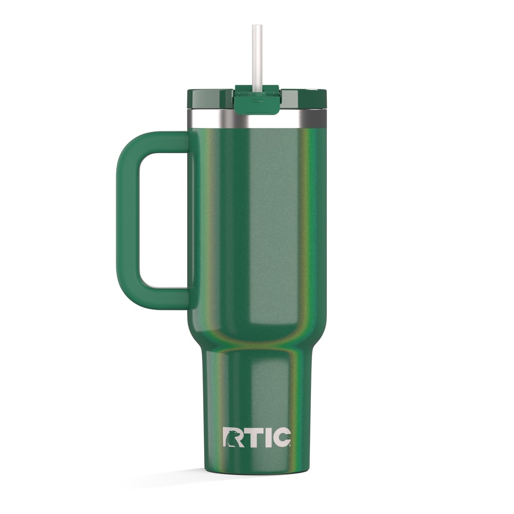 Road Trip Tumbler Pine Tree Glitter