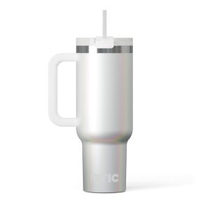 Road Trip Tumbler White Glitter