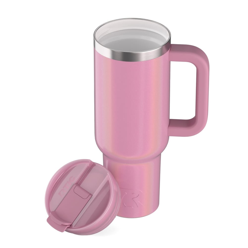 Road Trip Tumbler Dusty Rose Glitter - Image 4