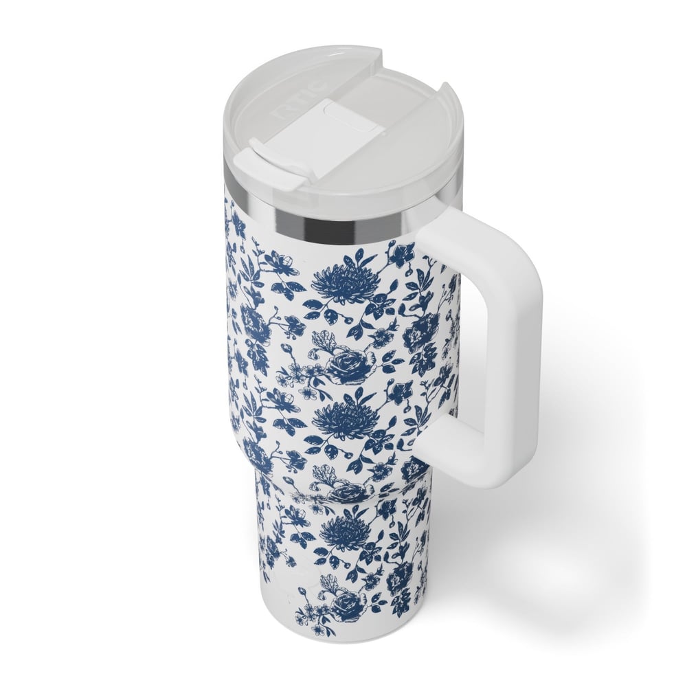 Road Trip Tumbler Blue Bouquet - Image 6