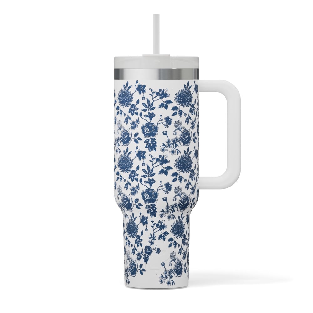 Road Trip Tumbler Blue Bouquet - Image 7