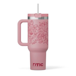 Road Trip Tumbler Pink Peonies