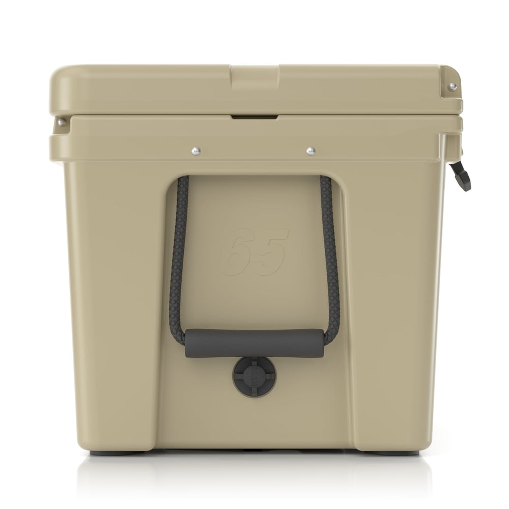 65 QT Ultra-Tough Cooler Tan - Image 4