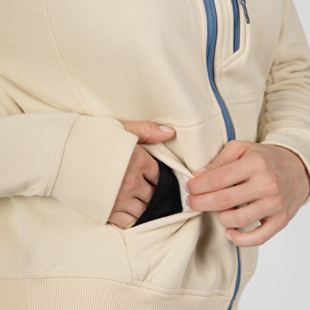 Women's Water-Repellent Full-Zip Hoodie Bone - Image 8