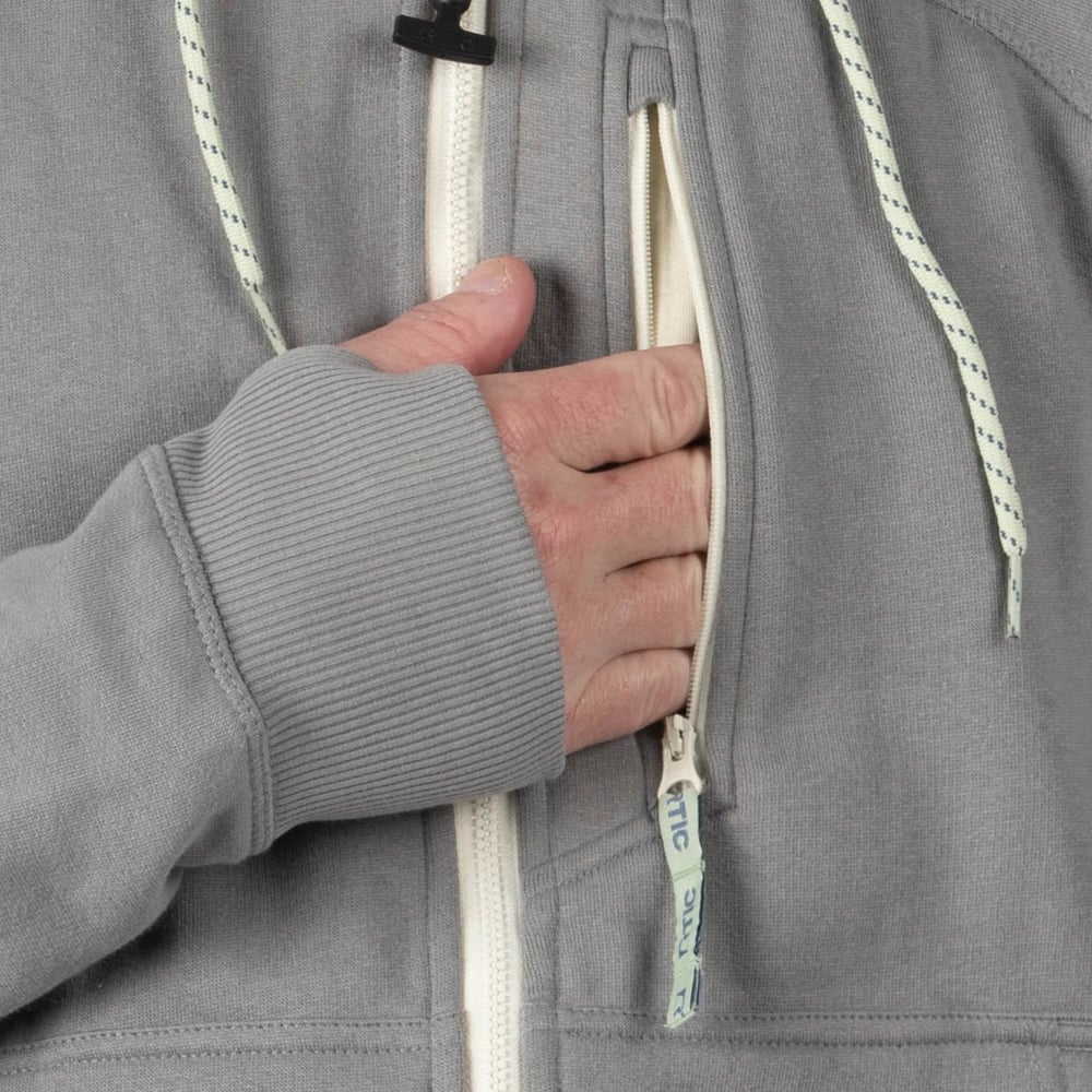 Men's Water-Repellent Full-Zip Hoodie Granite - Image 5