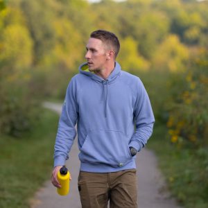 Water-Repellent Pullover Hoodie – Athletic Fit Cobalt