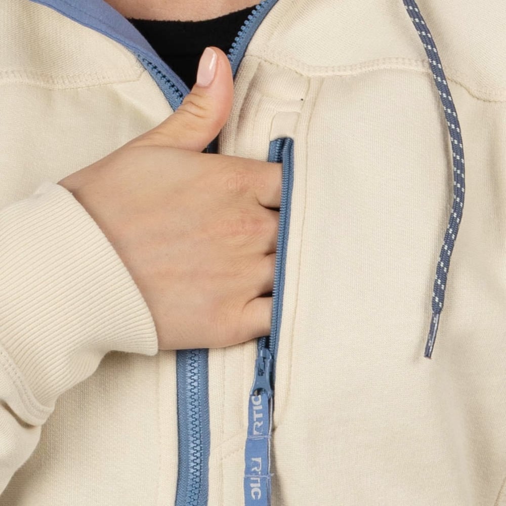 Women's Water-Repellent Full-Zip Hoodie Bone - Image 4