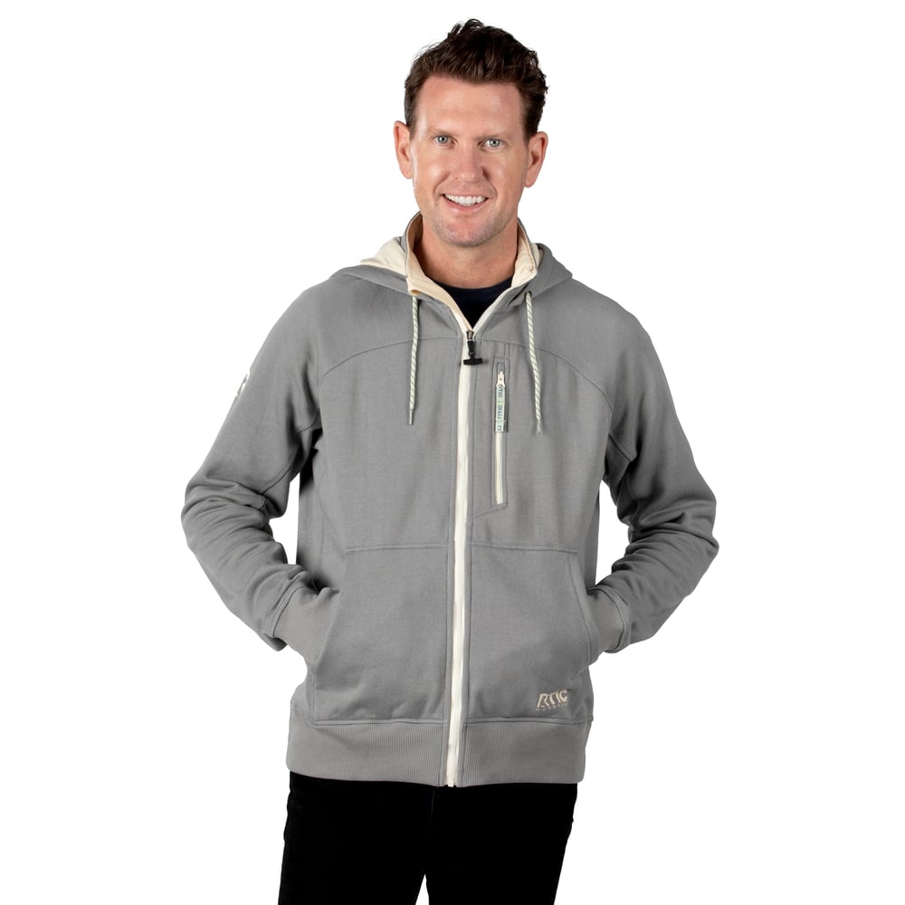 Men's Water-Repellent Full-Zip Hoodie Granite - Image 3