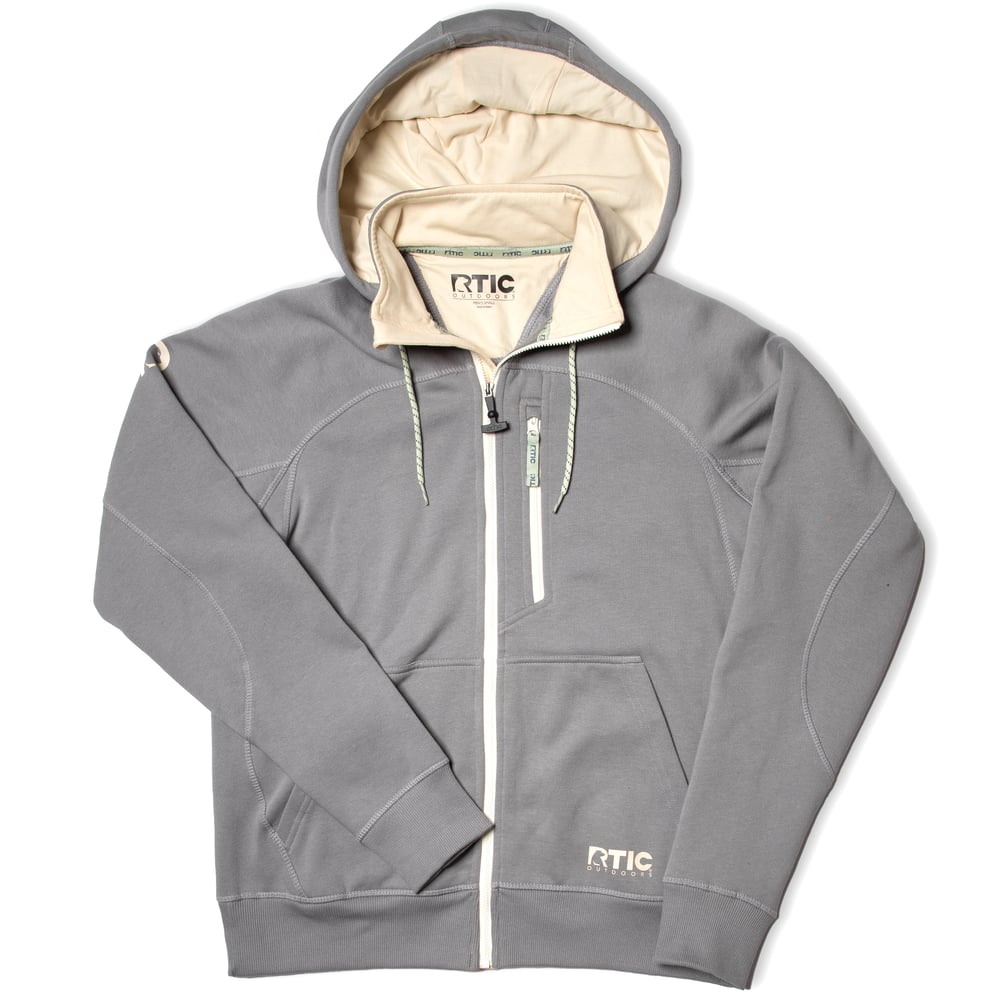 Men's Water-Repellent Full-Zip Hoodie Granite - Image 2