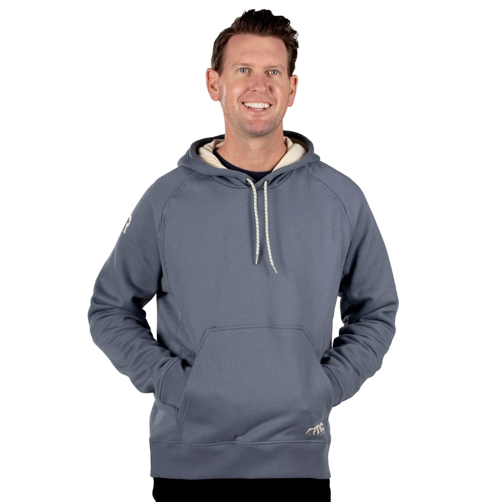 Water-Repellent Pullover Hoodie – Athletic Fit Gray Stone - Image 2