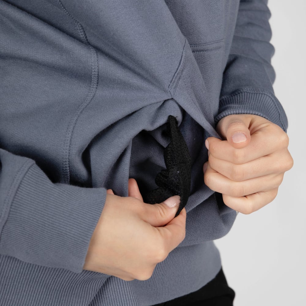 Water-Repellent Pullover Hoodie – Athletic Fit Gray Stone - Image 7