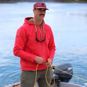 Water-Repellent Pullover Hoodie – Athletic Fit Scarlet