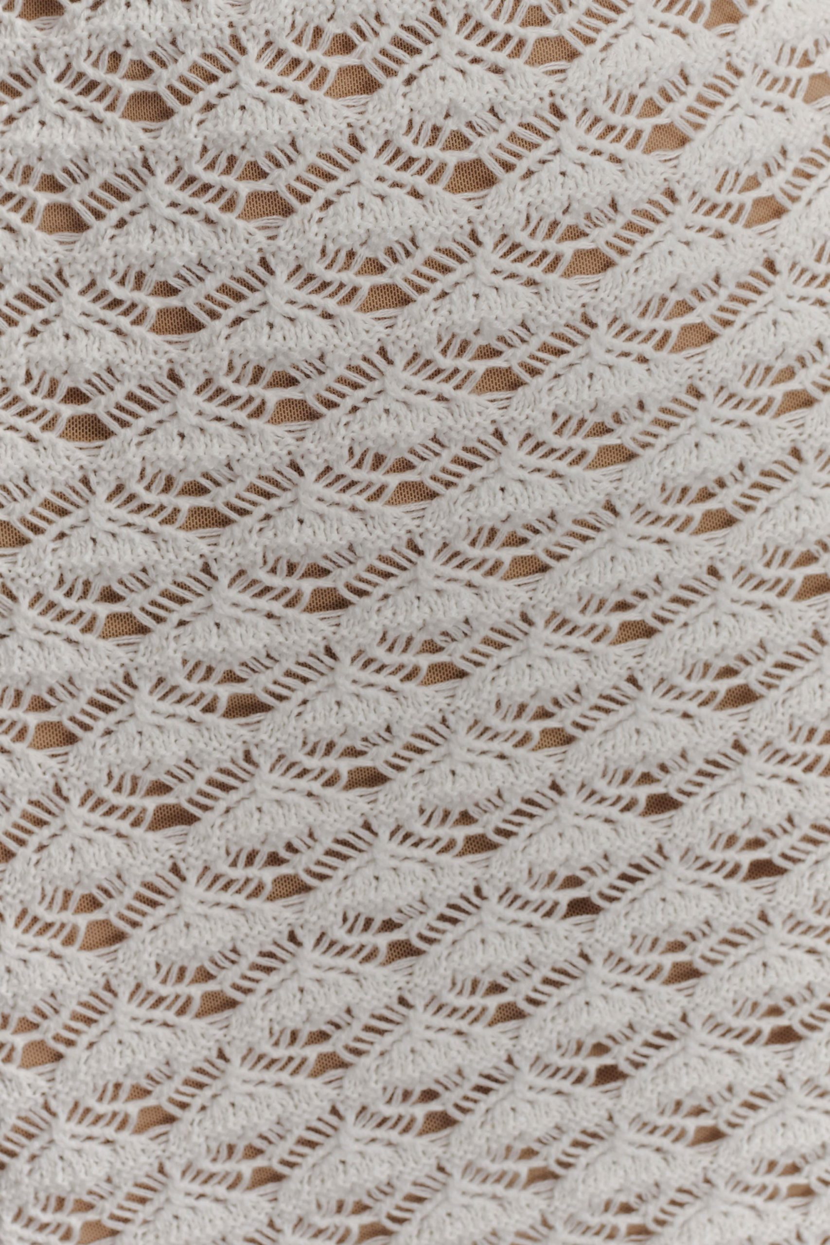 Brigid Ruffle Knit Sleeveless Dress - Ivory - Image 5