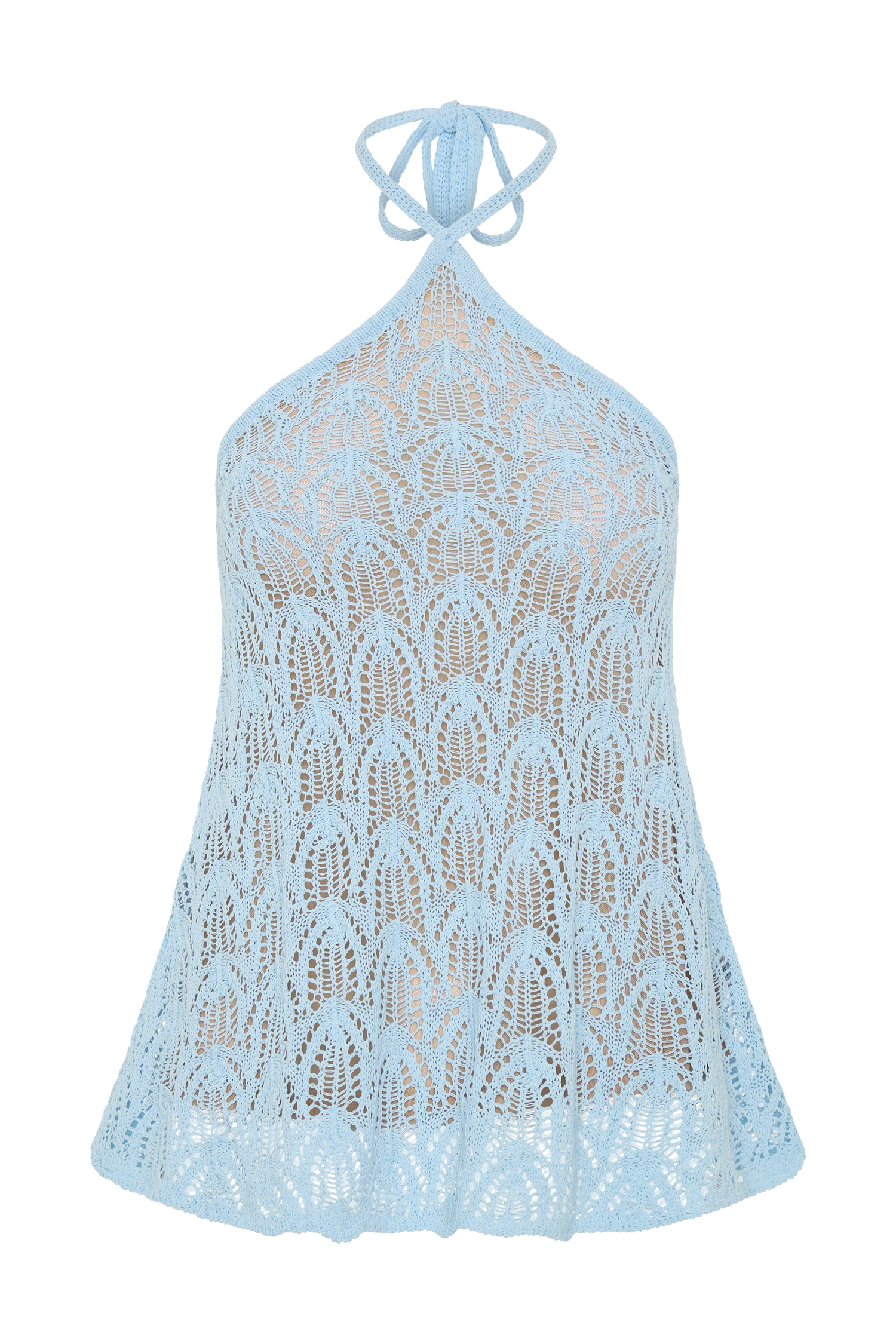 Corey Crochet Halter Neck Top - Light Blue - Image 9