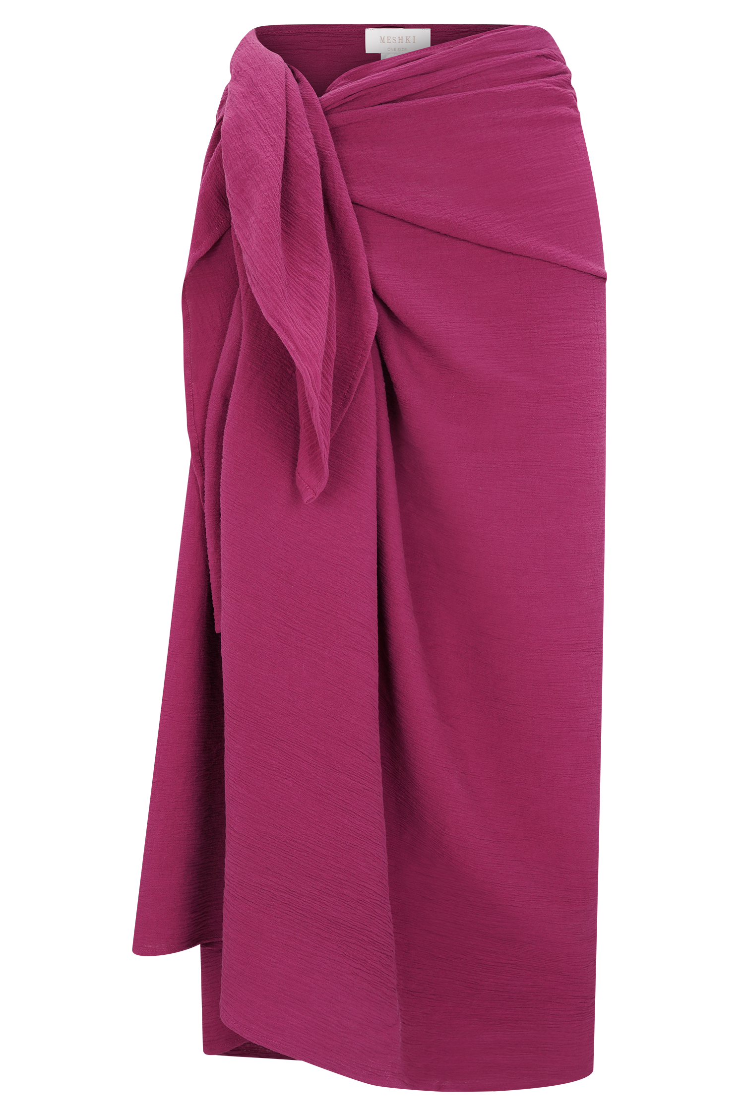 Evie Cotton Sarong - Wine - Image 7